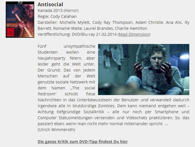 Ulrich Wimmeroth - Antisocial - Filmabriss