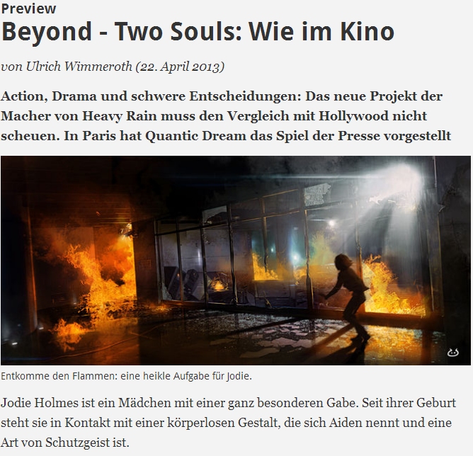 Ulrich Wimmeroth - Beyond Two Souls - spieletipps