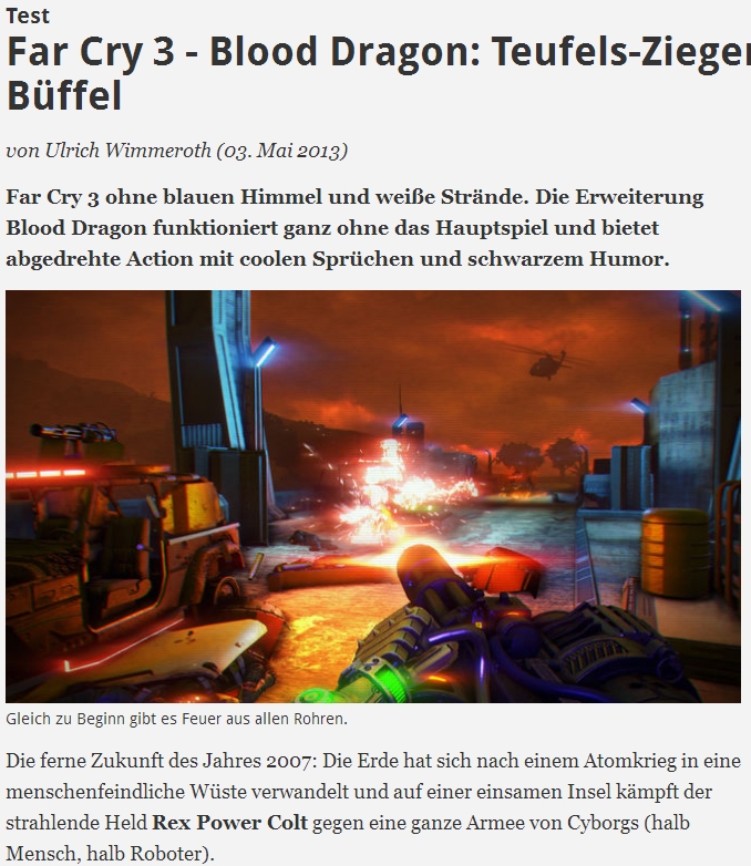 Ulrich Wimmeroth - Far Cry 3 - Blood Dragon - spieletipps