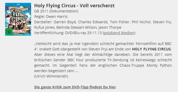 Ulrich Wimmeroth - Holy Flying Circus - filmabriss