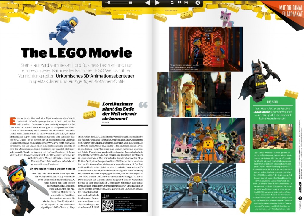 Ulrich Wimmeroth - LEGO The Movie - Poster Magazin