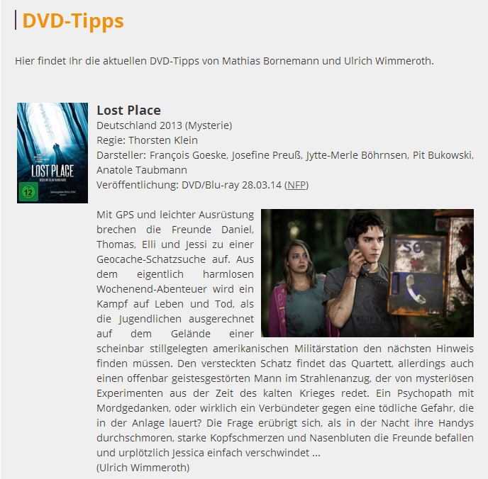 Ulrich Wimmeroth - Lost Place - DVD Kritik