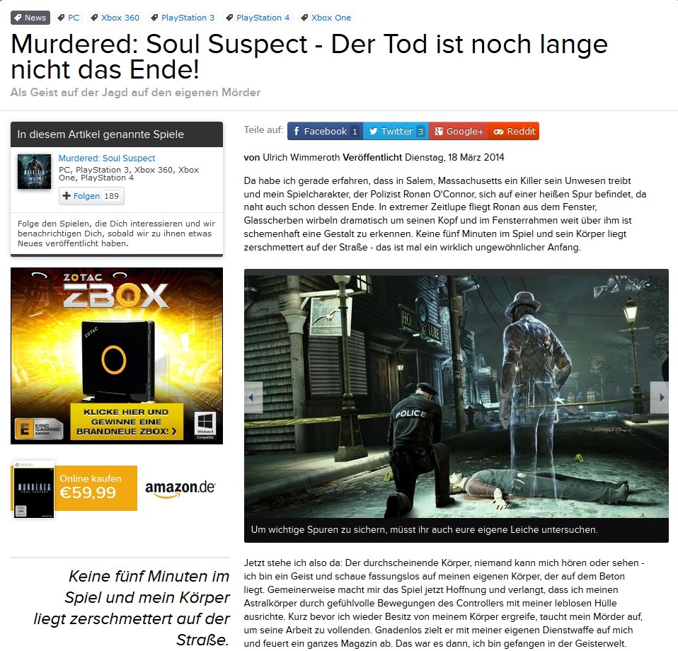 Ulrich Wimmeroth - Murdered Soul Suspect - eurogamer.de