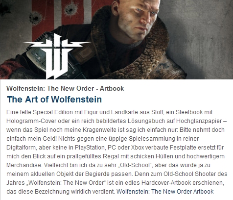 Ulrich Wimmeroth - The Art of Wolfenstein The New Order - Artbook