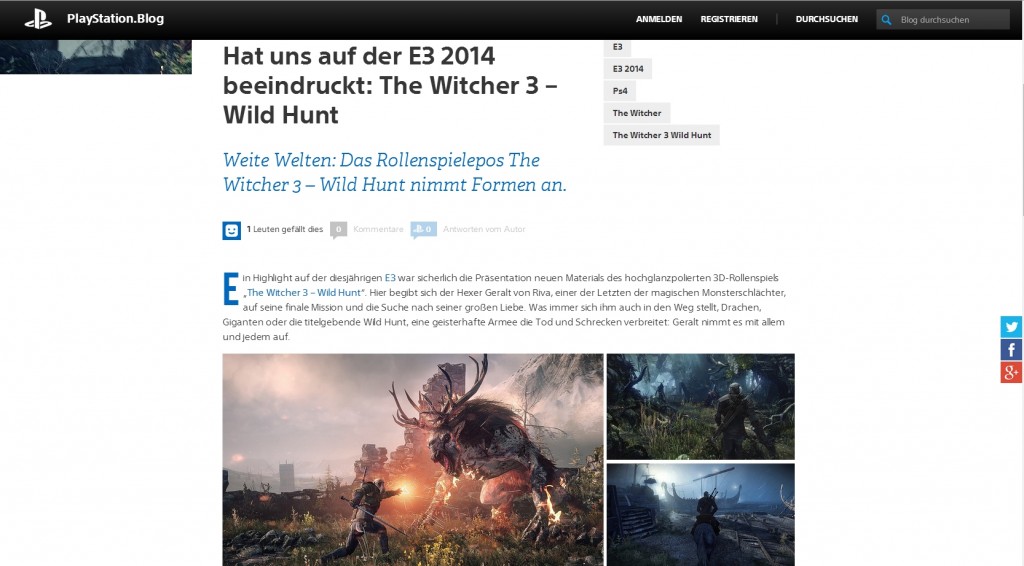 Ulrich Wimmeroth - The Witcher 3 - Wild Hunt - Playstation Blog