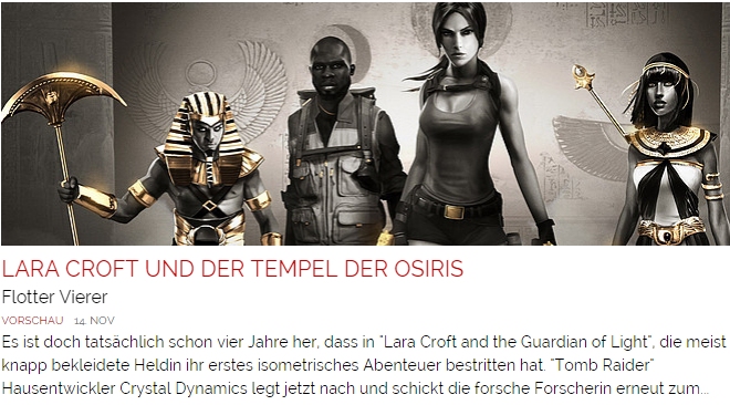 Ulrich Wimmeroth - Lara Croft und der Tempel des Osiris - Flotter Vierer