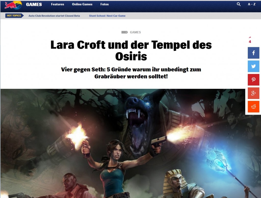 Ulrich Wimmeroth - Lara Croft und der Tempel des Osiris - Red Bull
