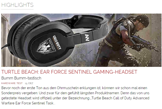 Ulrich Wimmeroth - Turtle Beach Sentinel Headsets - games.ch