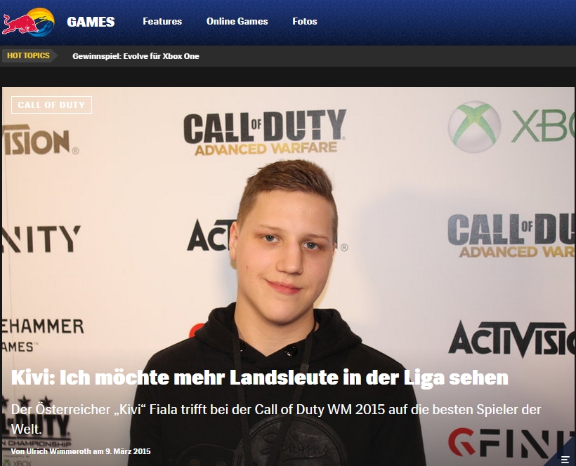 Ulrich wimmeroth - Interview mit Kevin Fiala - call of Duty eSports - red bull