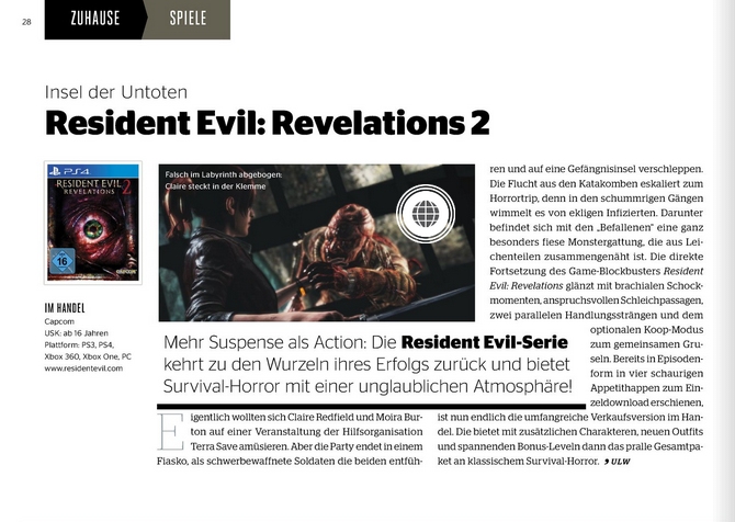 Ulrich wimmeroth - Resident Evil Revelations 2 - kinoundco
