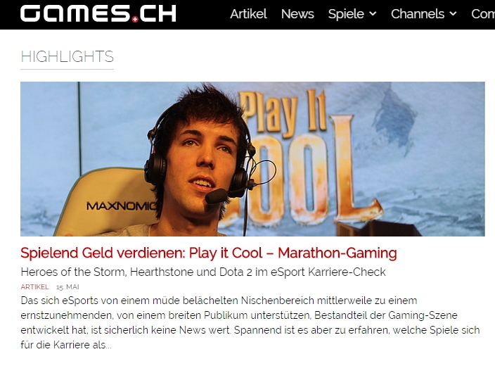 Ulrich Wimmeroth - Play it Cool Marathon Gaming - ESL - Hearthstone - Dota 2 - Heroes of the Storm