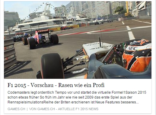 F1 - 2015 - Rasen wie ein Profi