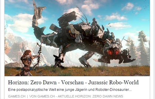 HORIZON: ZERO DAWN - VORSCHAU - Jurassic Robo World