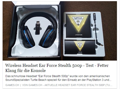 Ulrich Wimmeroth - Turtle Beach Ear Force 500p Test - games.ch