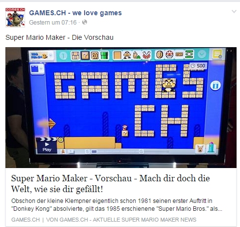 Ulrich Wimmeroth - Super Mario Maker - games.ch