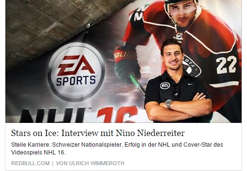 Ulrich Wimmeroth - NHL 16 - Nino Niederreiter - Red Bull