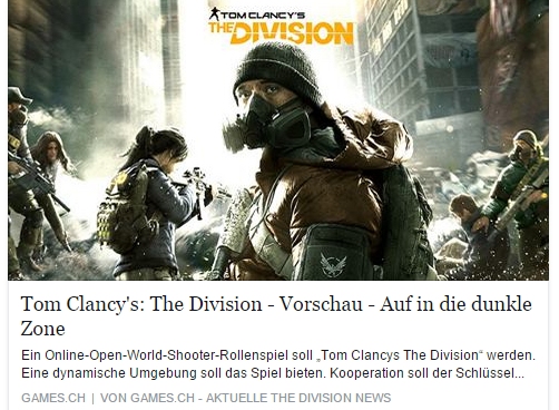 Tom Clancys The Division - games.ch