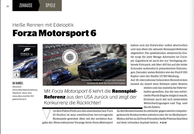 Ulrich Wimmeroth - Forza Motorsport 6 - kino und co