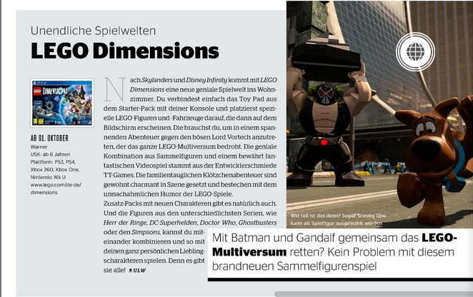 Ulrich Wimmeroth - LEGO Dimensions - kino und co