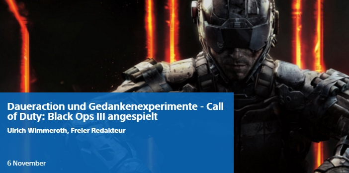 Ulrich Wimmeroth - Call of Duty Black Ops III - Playstation Blog
