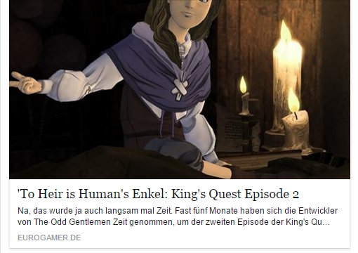 Ulrich Wimmeroth - Kings Quest Episode 2 Vorschau - eurogamer.de