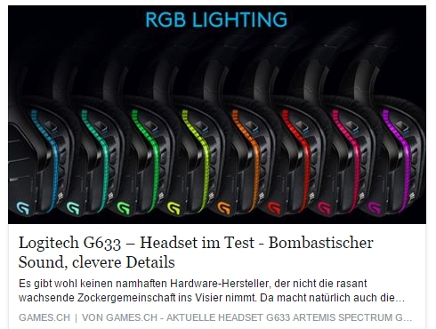 Ulrich Wimmeroth - Logitech G633 Test - games.ch