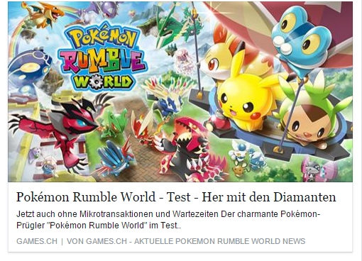 Ulrich Wimmeroth - Pokemon Rumble World  - games.ch