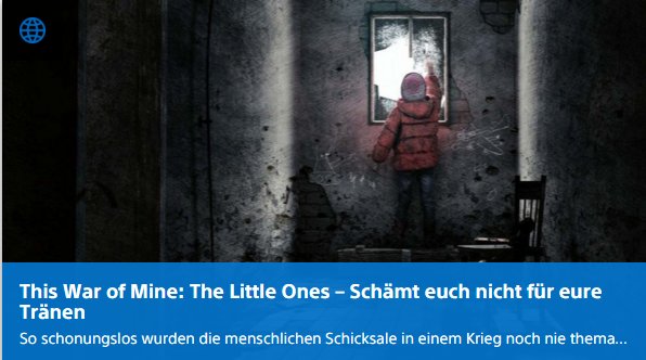 Ulrich Wimmeroth - This War of Mine The little Ones - Playstation Digi-Tal
