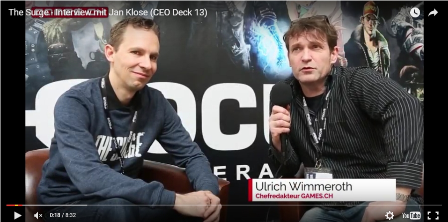 Ulrich Wimmeroth - Interview mit Jan KLose von Deck 13 - The Surge - Video