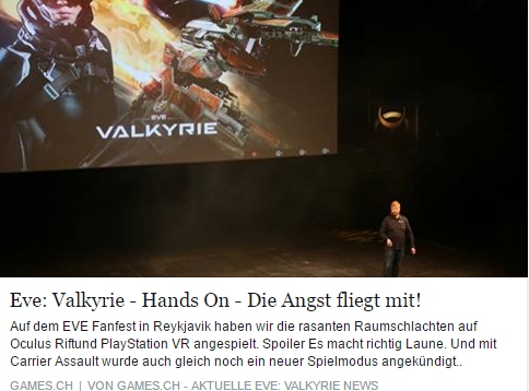 EVE Valkyrie Hands On - Ulrich Wimmeroth - games.ch