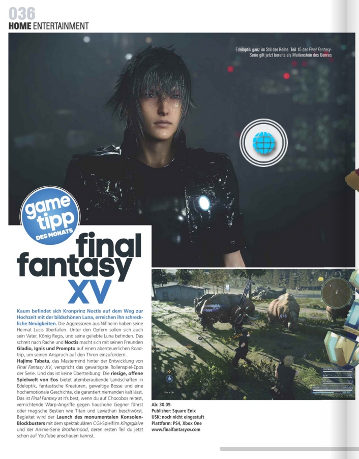 Final Fantasy XV - Kino und Co - Ulrich Wimmeroth