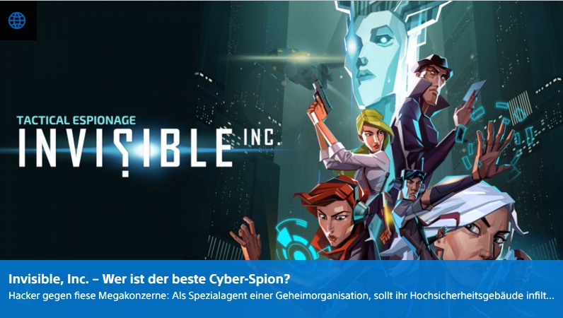 Invisible Inc - Ulrich Wimmeroth - PlayStation Digital