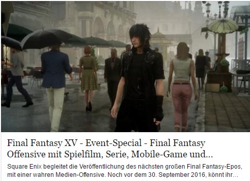 Ulrich Wimmeroth - Final Fantasy 15 - games.ch