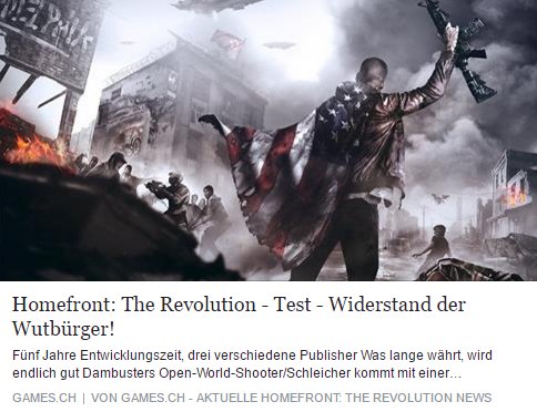 Homefront The Revolution - Ulrich Wimmeroth - Widerstand der Wutbuerger - games.ch