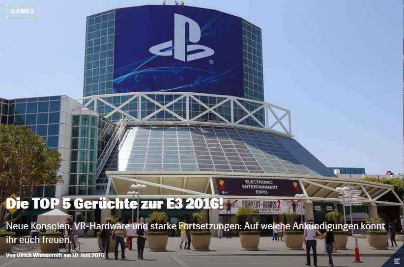Red Bull Games - Die Top Geruechte zur E3 2016 - Ulrich Wimmeroth