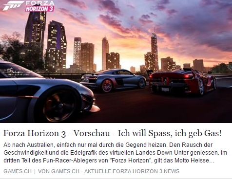Games.ch - Forza Horizon 3 - Ulrich Wimmeroth