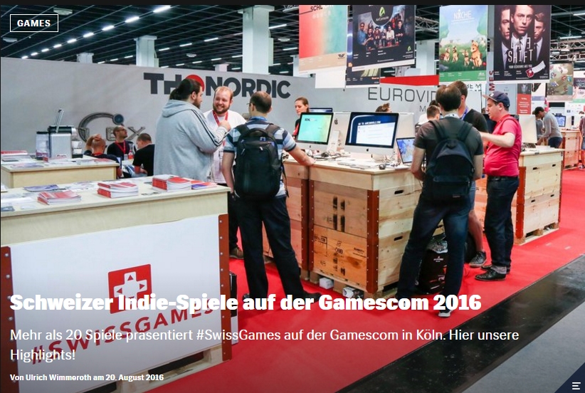 Red Bull Games - Schweizer Indie-Spiele auf der Gamescom 2016 - Ulrich Wimmeroth