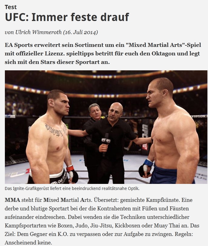 Ulrich Wimmeroth - EA Sports UFC - Test