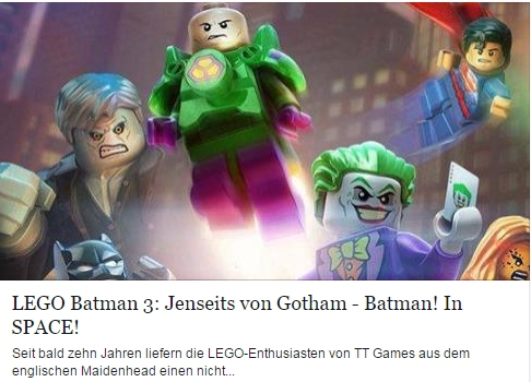 Ulrich Wimmeroth - Lego Batman 3 Jenseits von Gotham - eurogamer