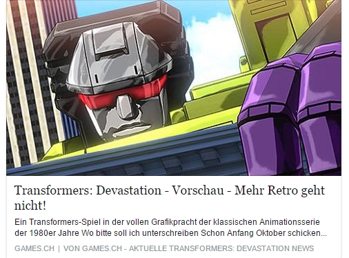 Ulrich Wimmeroth - Transformers Devastation - Games.ch