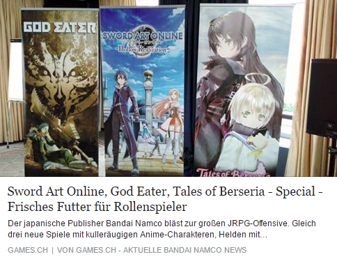 Tales of Berseria - Sword Art Online - Rage Burst - Ulrich Wimmeroth - games.ch